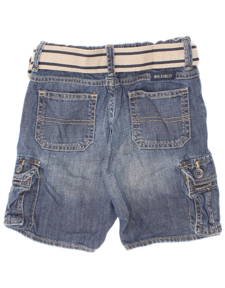 Shorts jeans cargo Wrangler Boys 3-4 anos W22 algodão azul