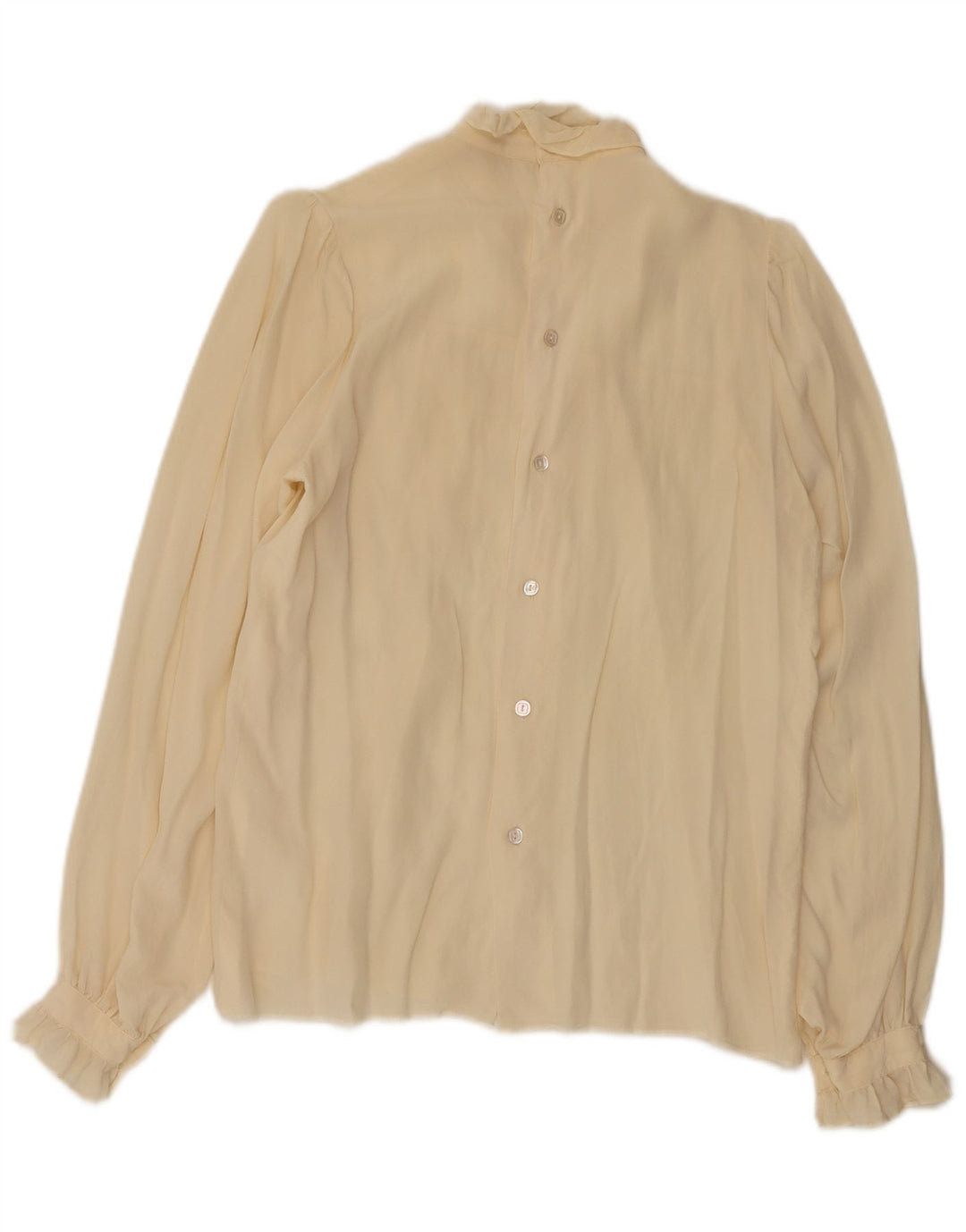 Blusa feminina vintage UK 12 médio off white