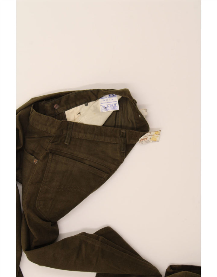 RIFLE Womens Straight Casual Trousers W26 L36 Khaki Cotton Vintage Rifle and Second-Hand Rifle from Messina Hembry 