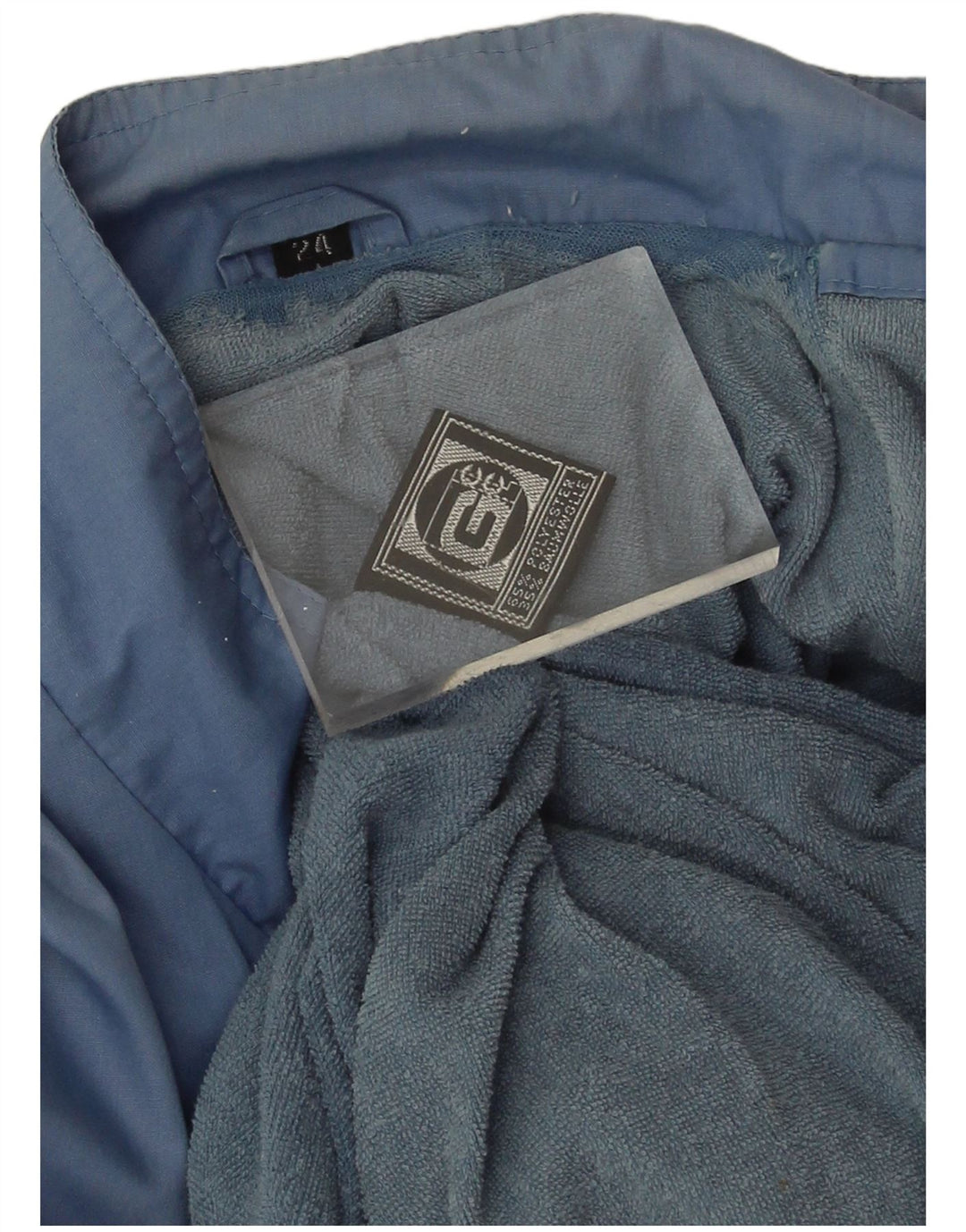 Jaqueta bomber masculina vintage UK 38 poliéster azul médio