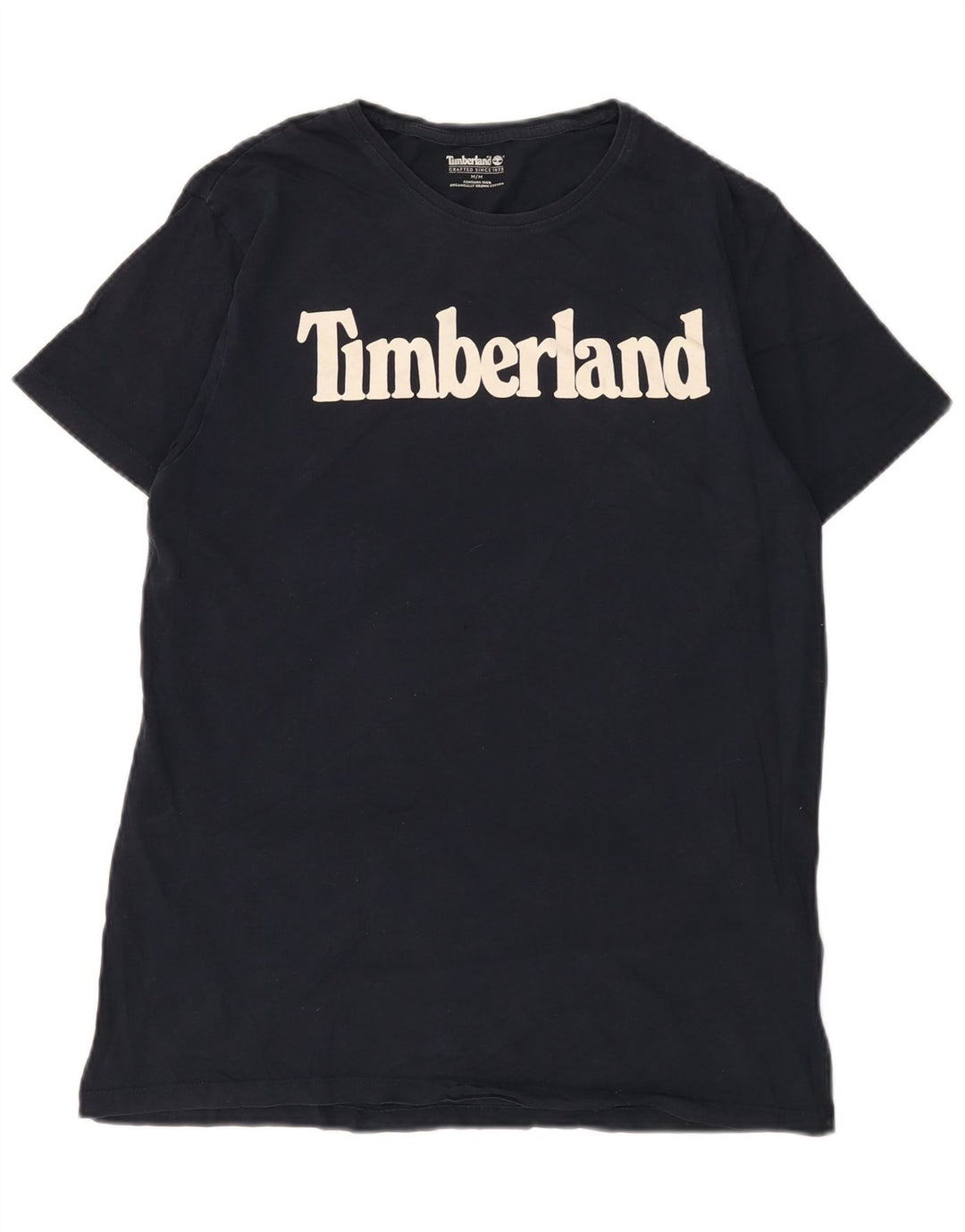 Timberland Camiseta masculina gráfica Top médio algodão azul marinho