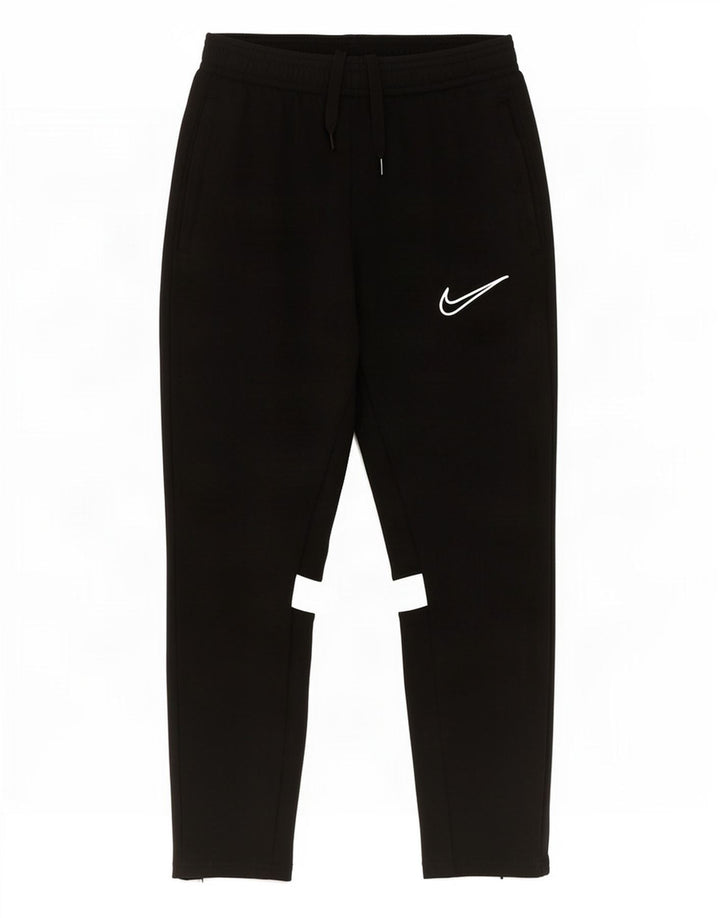 Calça de treino Nike Boys 8-9 anos pequena preta colorblock poliéster