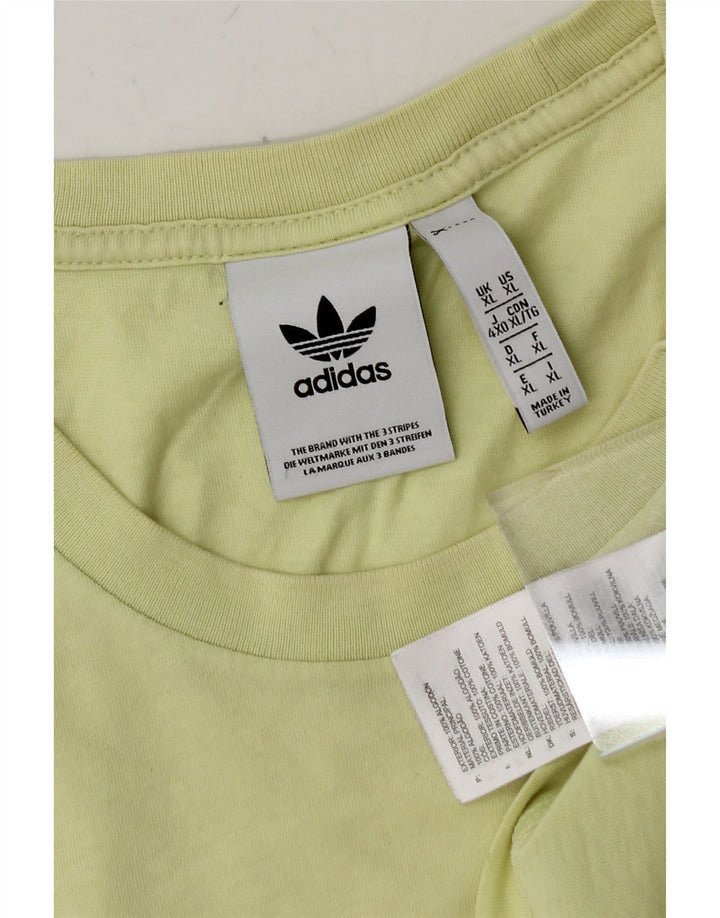 ADIDAS Mens T-Shirt Top XL Green Cotton Vintage Adidas and Second-Hand Adidas from Messina Hembry 