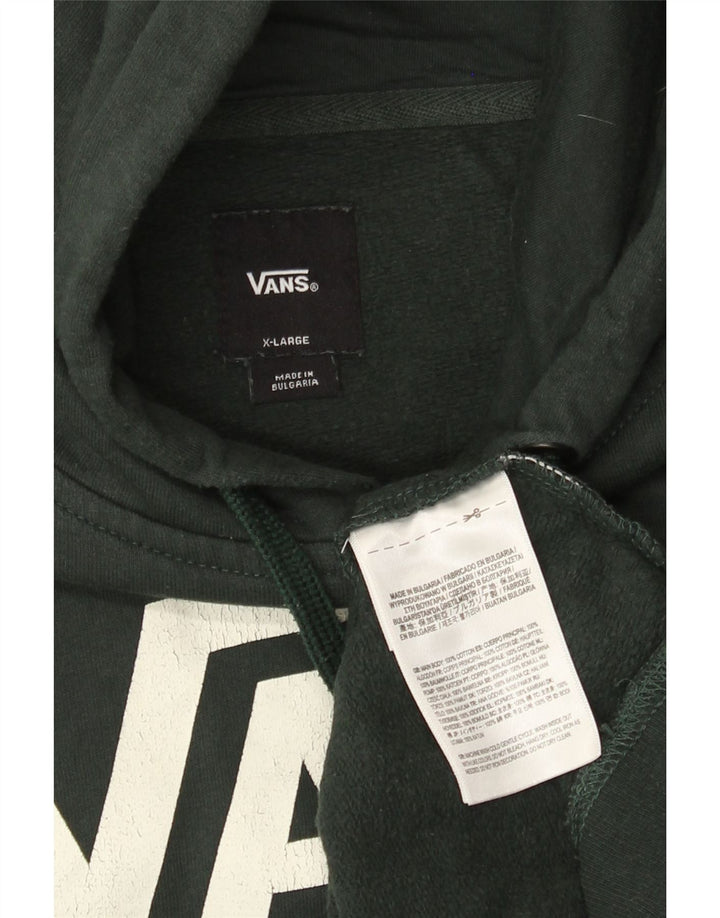 Vans Mens Graphic Hoodie Jumper XL Verde Algodão