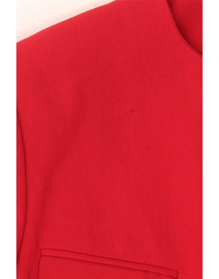 Jaqueta blazer feminina de 2 botões Seventy IT 44 lã virgem vermelha média