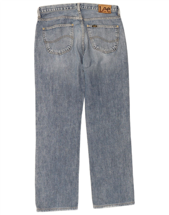 Lee Mens Seattle Straight Jeans W33 L30 Azul Algodão