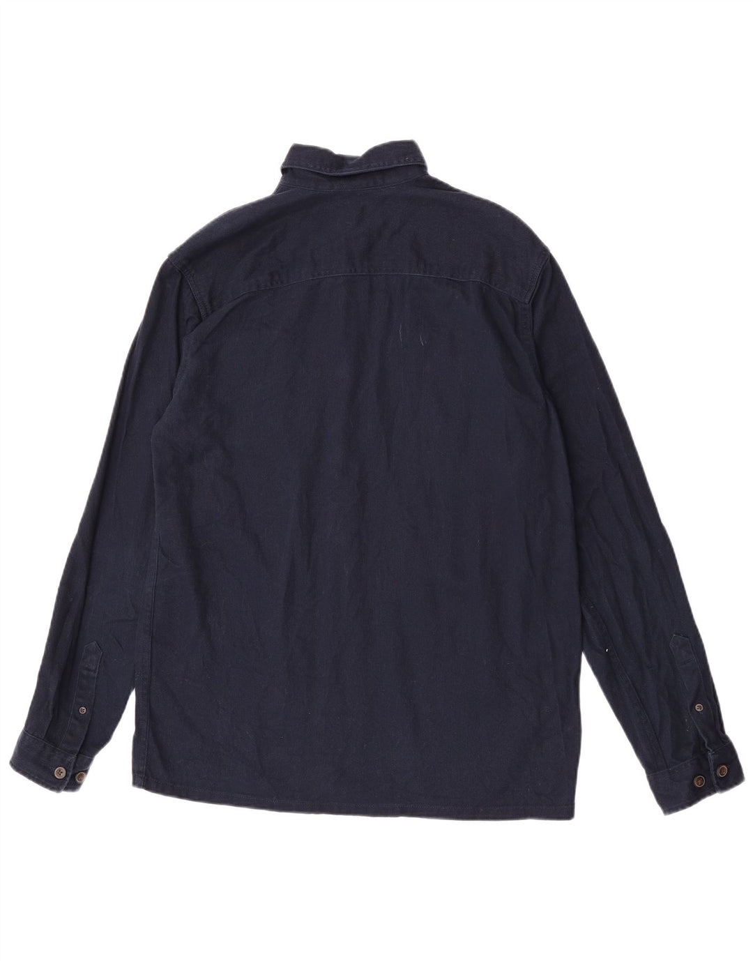 Camisa jeans masculina Jack & Jones pequena algodão azul marinho