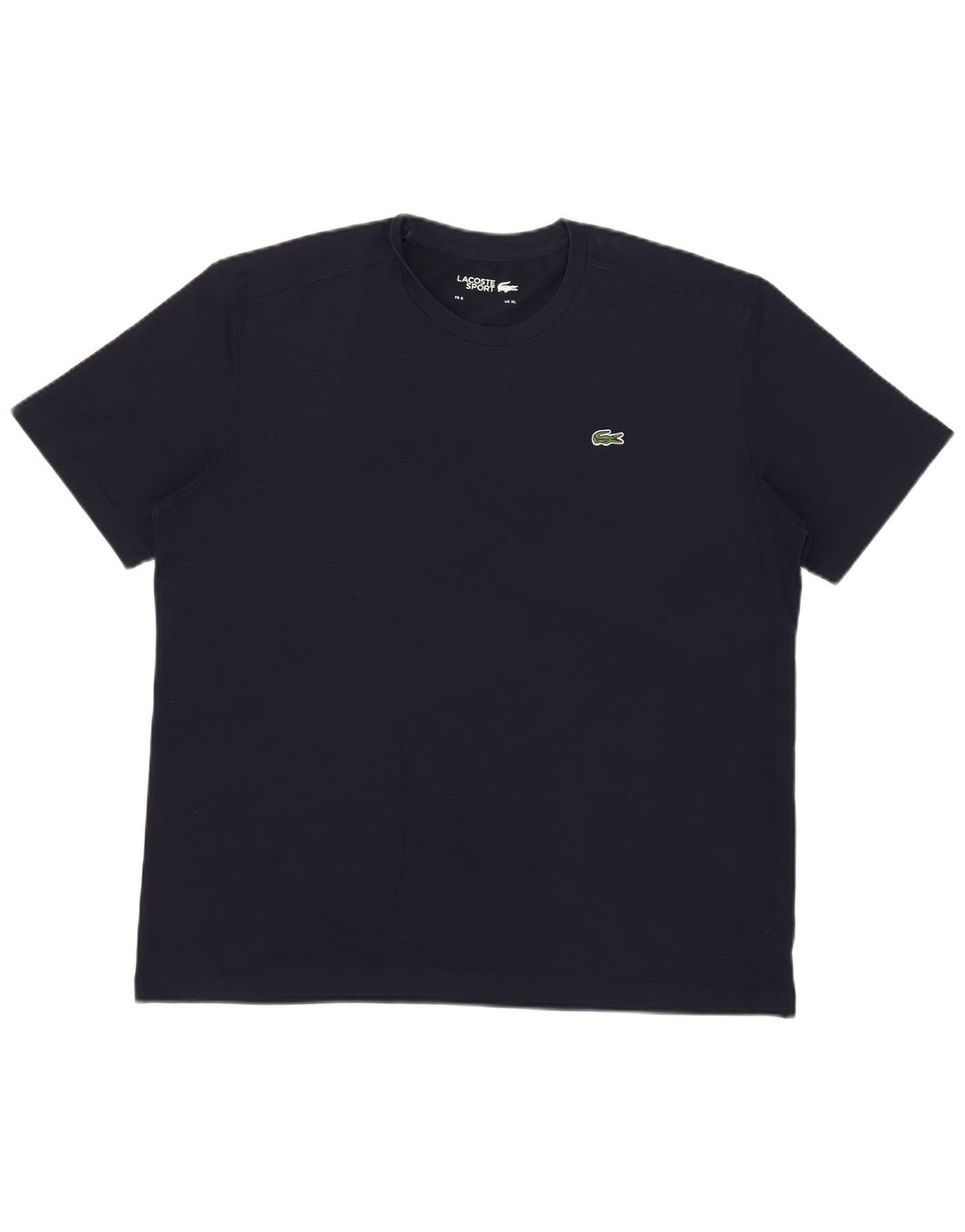 Camiseta masculina Lacoste tamanho superior 6 XL azul marinho algodão