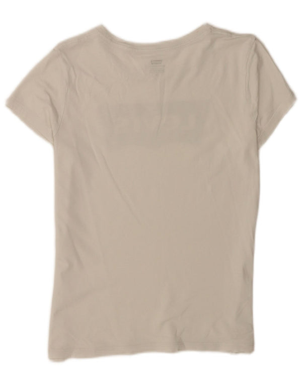 Camiseta feminina gráfica Levi's UK 14 grande branca