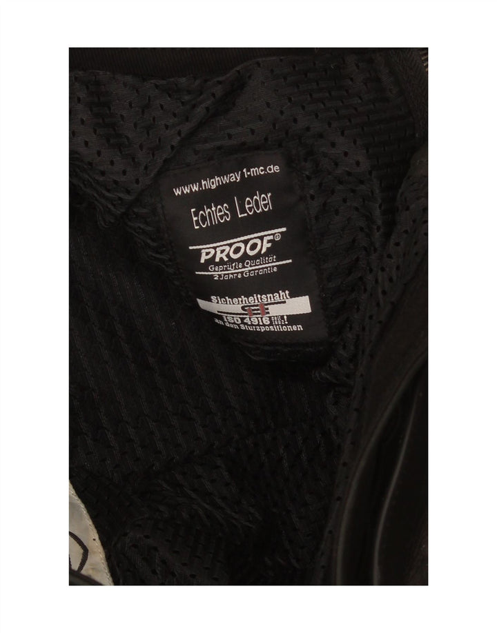 Calça masculina de couro reto Highway 1 IT 48 médio W32 L34 preta