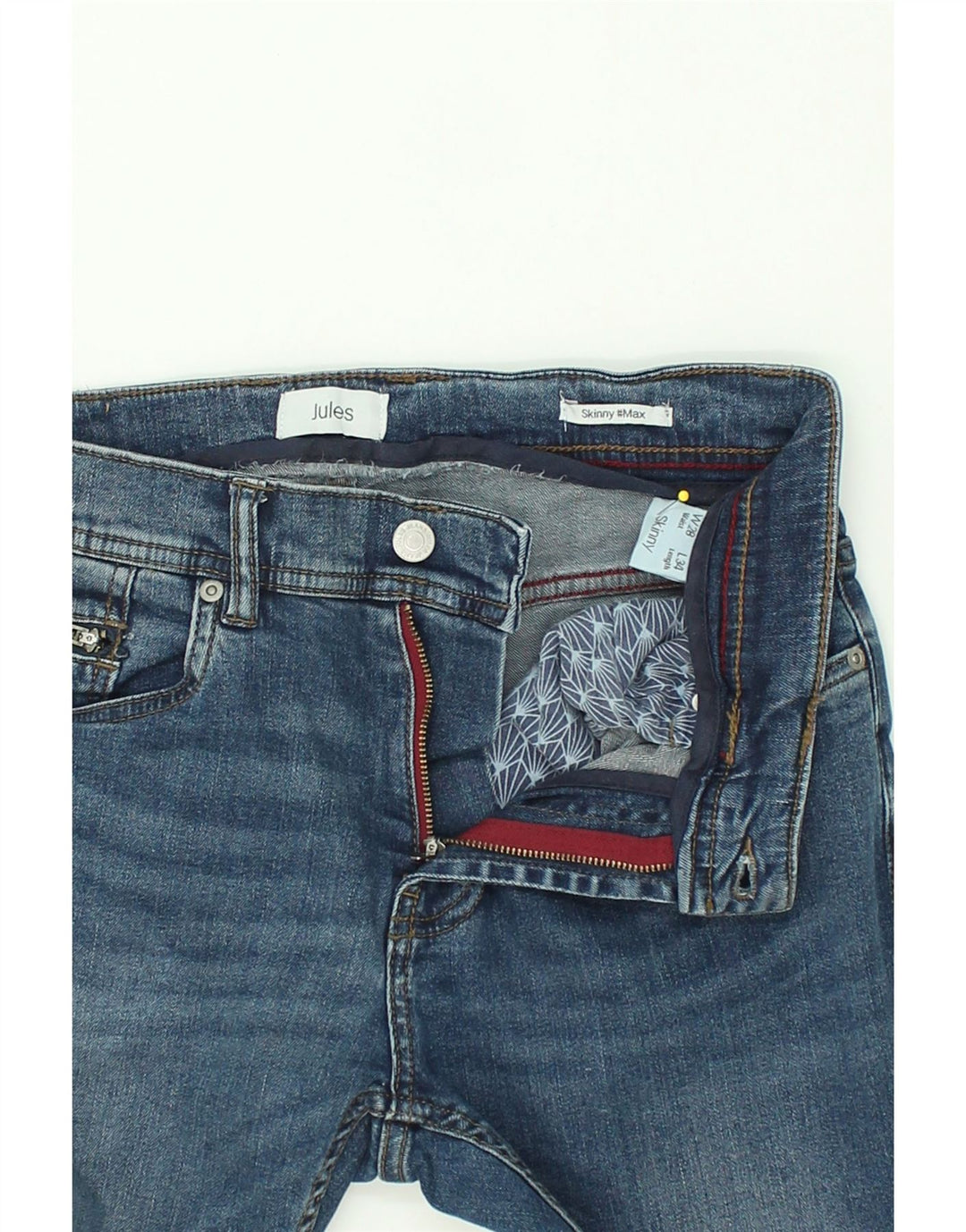 JULES Womens Skinny Jeans W28 L34 Blue Cotton | Vintage Jules | Thrift | Second-Hand Jules | Used Clothing | Messina Hembry 