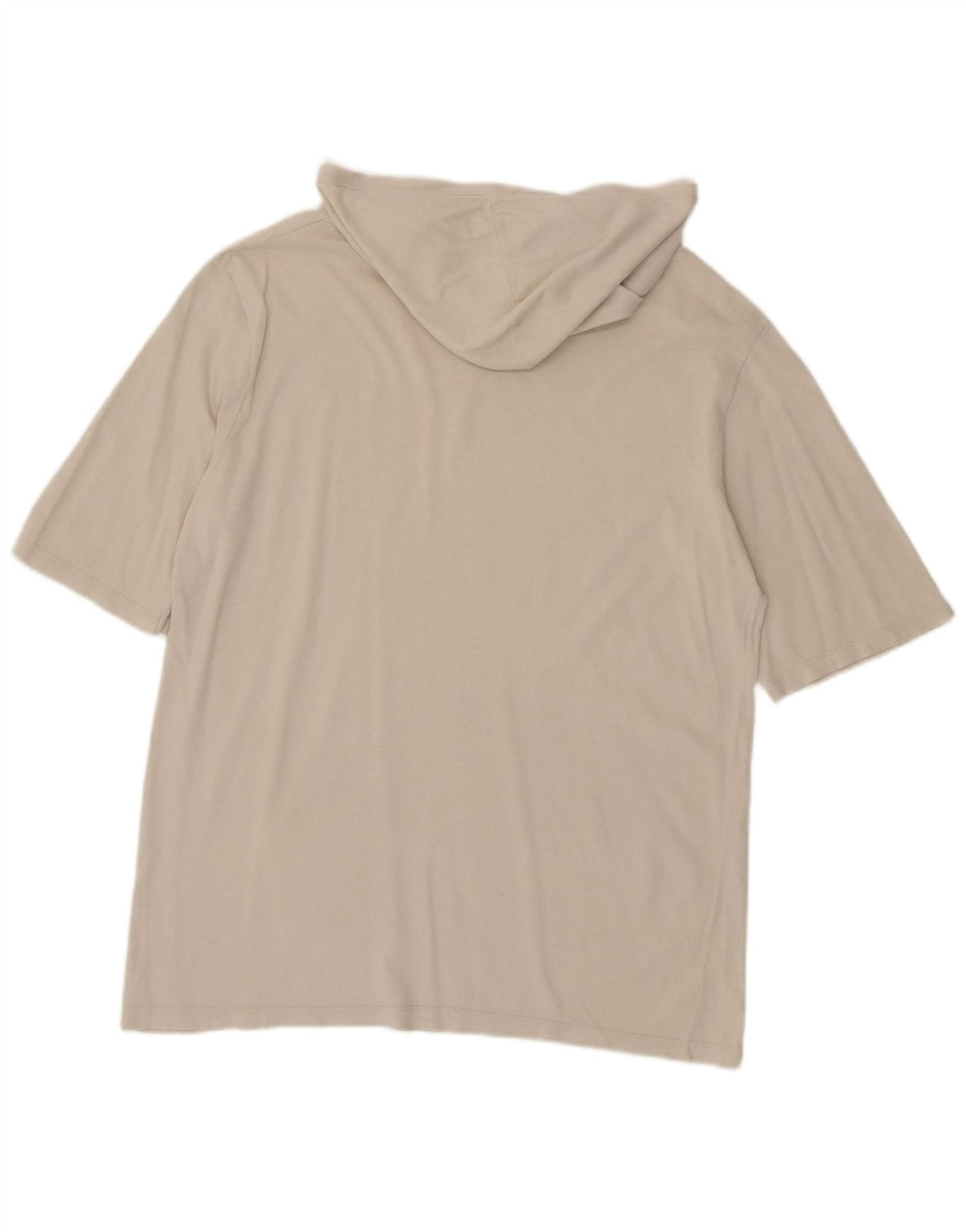 Camiseta masculina com capuz Benetton Top médio de algodão branco