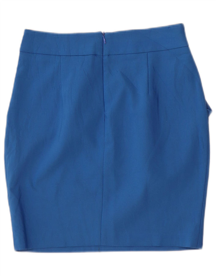 Mini saia feminina Zara pequena W26 azul poliéster