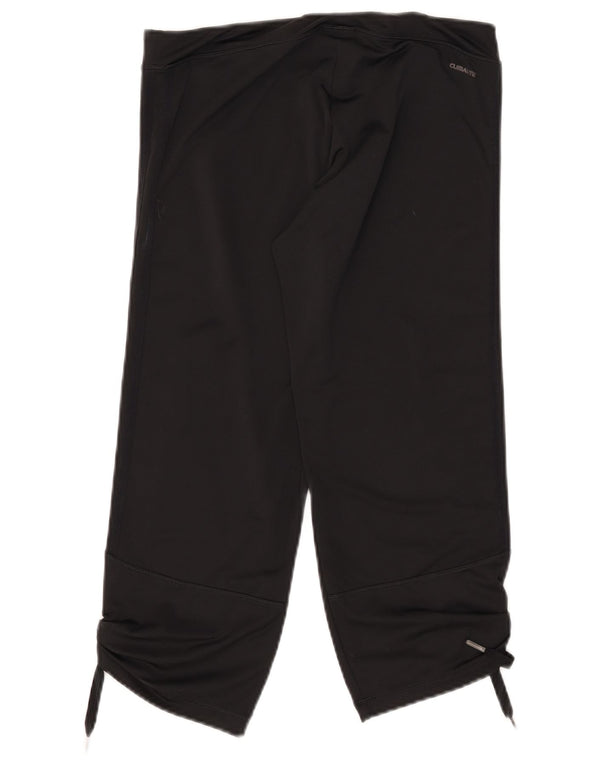 Adidas Womens Climalite Capri Calças de treino UK 16 Grande Preto