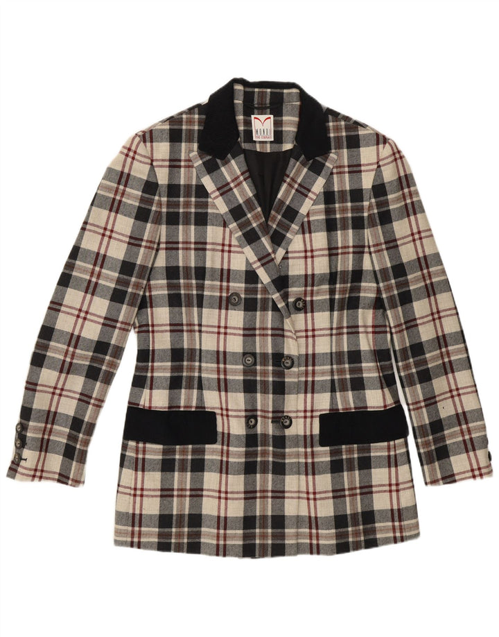 Jaqueta blazer feminina Mondi com peito duplo EU 38 xadrez bege médio