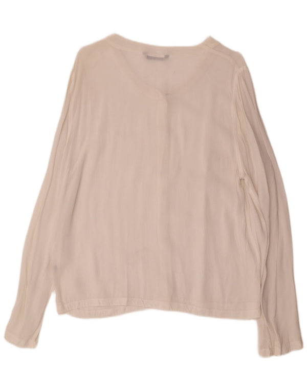 Blusa feminina Marks & Spencer UK 16 grande branca