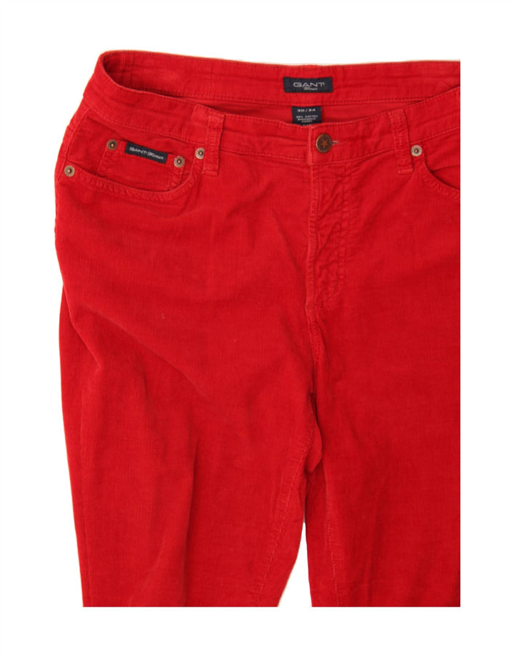 GANT Womens Slim Corduroy Trousers W30 L30 Red Cotton Vintage Gant and Second-Hand Gant from Messina Hembry 