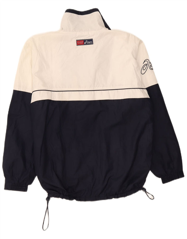 Asics Mens Graphic Tracksuit Top Jaqueta XS Branco Colourblock Poliéster