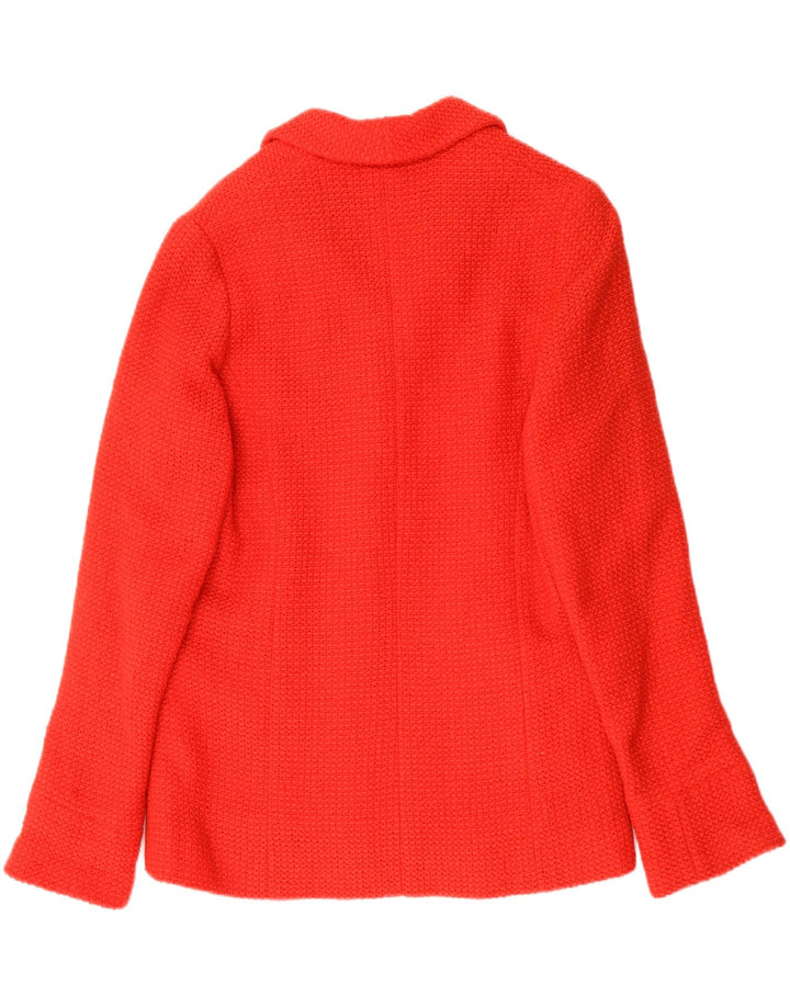 Jaqueta blazer feminina VINTAGE com 4 botões UK 16 grande vermelha