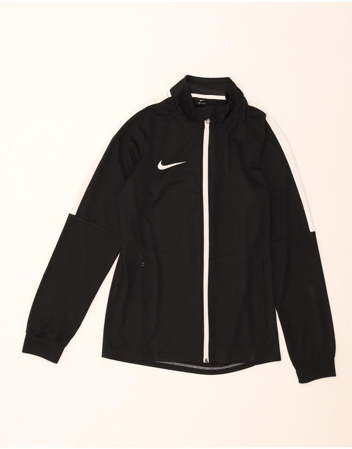 Nike Mens Dri Fit Tracksuit Top Jacket Pequeno Preto Colourblock Poliéster