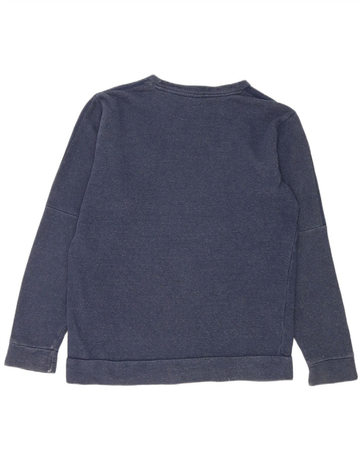 Adidas Mens Moletom Jumper Médio Azul Marinho Algodão
