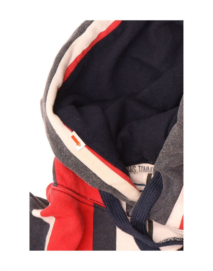 TOMMY HILFIGER Masculino moletom com capuz pequeno algodão listrado multicolorido