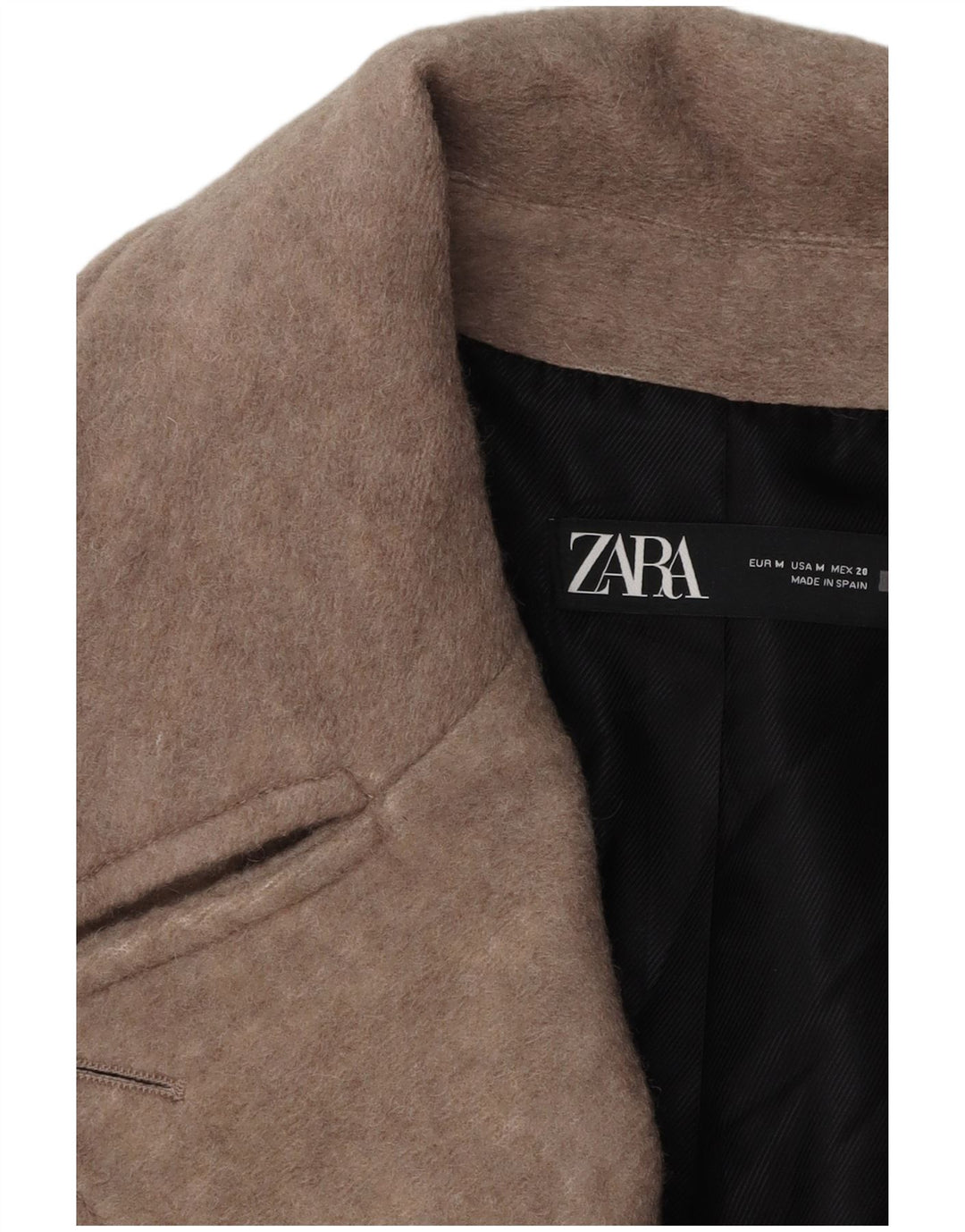 Casaco feminino oversized Pea ZARA UK 14 cinza médio
