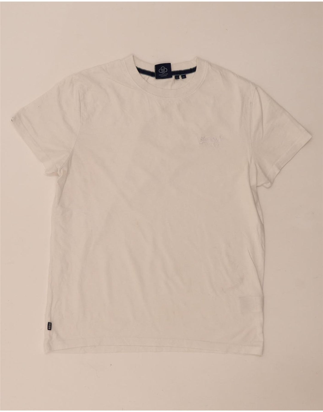 Camiseta masculina Superdry Top médio algodão branco