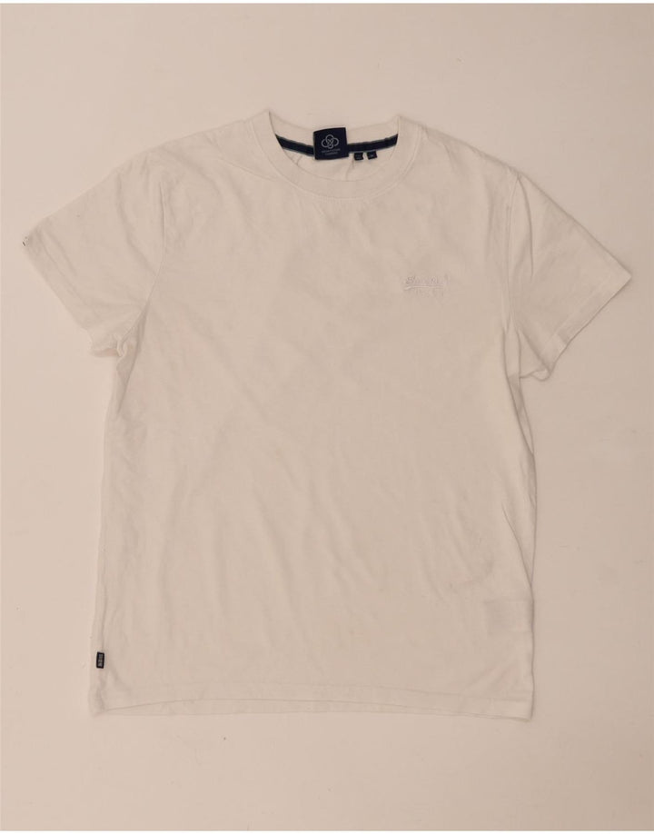Camiseta masculina Superdry Top médio algodão branco