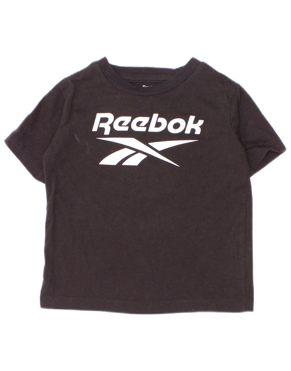 Camiseta gráfica Reebok Baby Boys Top 12-18 meses algodão preto