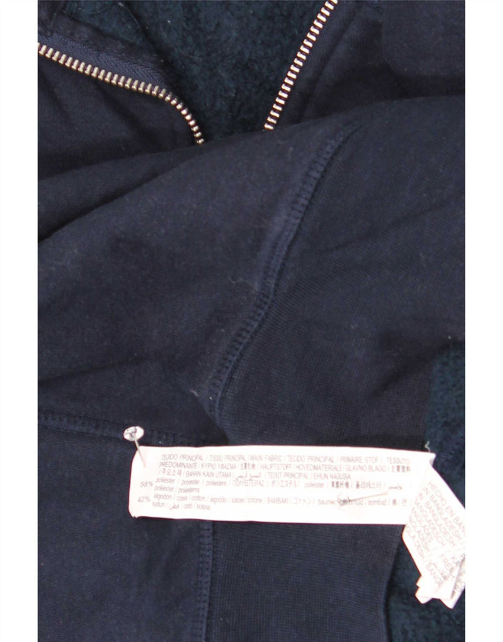Moletom masculino Zara com zíper e gola alta poliéster azul marinho médio