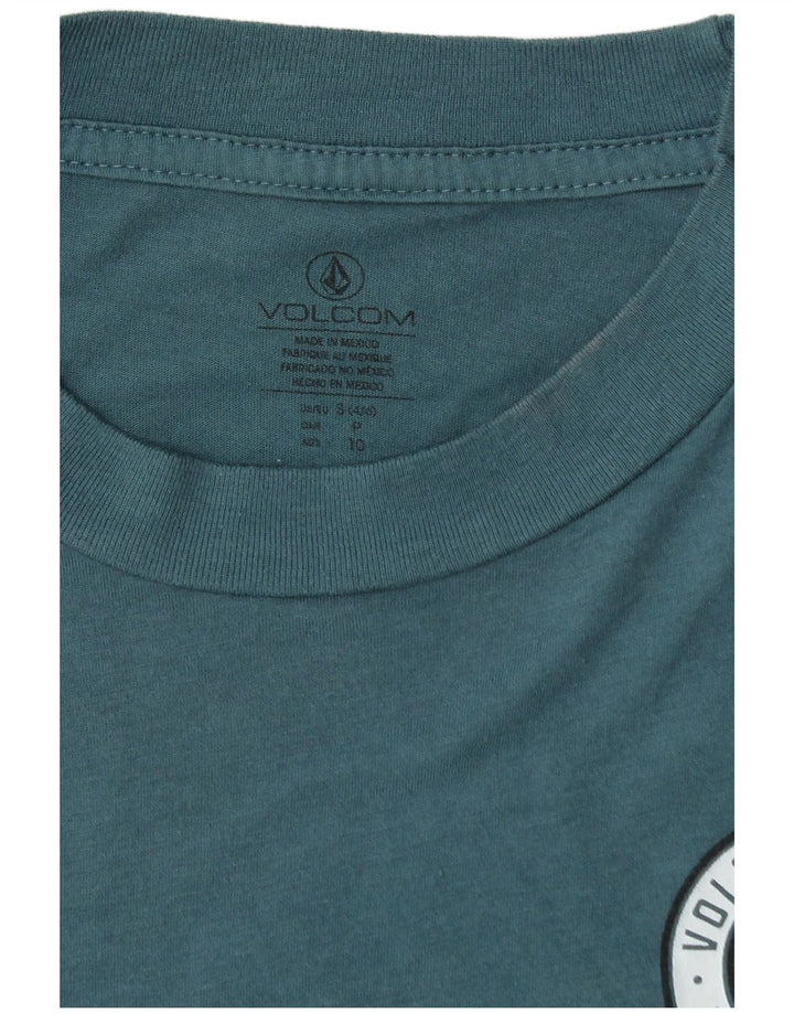 Camiseta feminina Volcom com corte solto e gráfico tamanho superior 4/6 azul pequeno