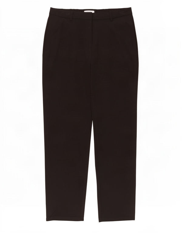 Calça casual feminina de cintura alta Marks & Spencer Reino Unido 14 grande W32 L29 preta