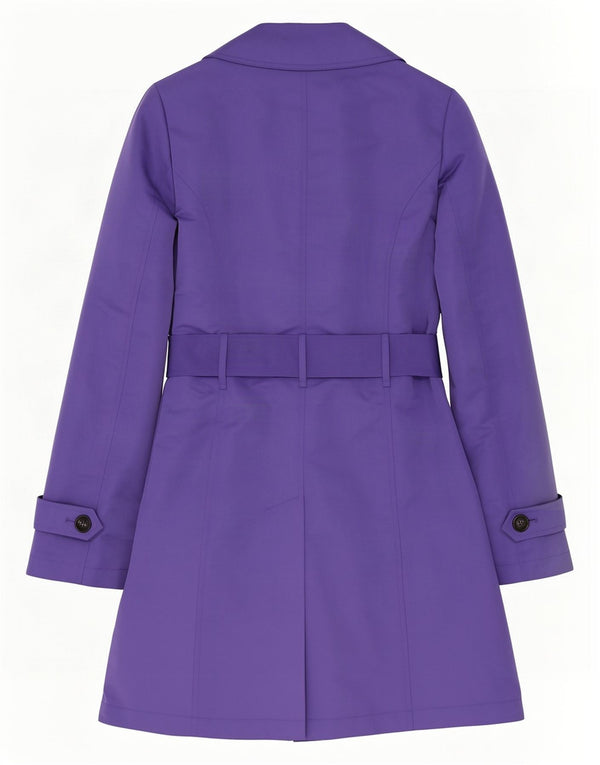 Casaco impermeável feminino Marks & Spencer Reino Unido 12 poliéster roxo médio