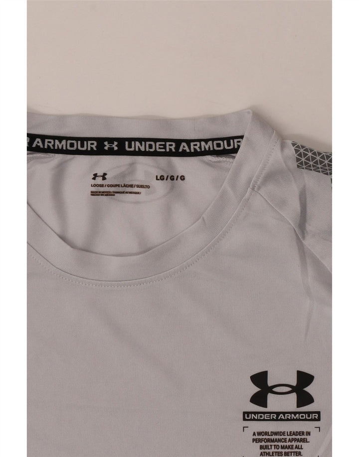 Camiseta masculina Under Armour grande cinza geométrica