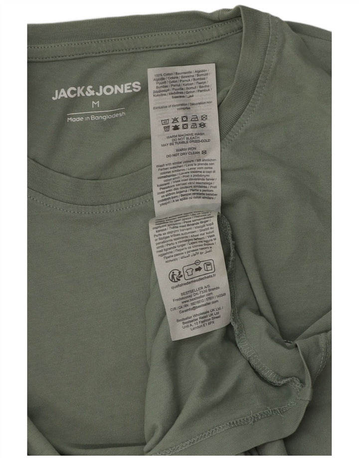 Camiseta masculina Jack & Jones Top de algodão verde médio