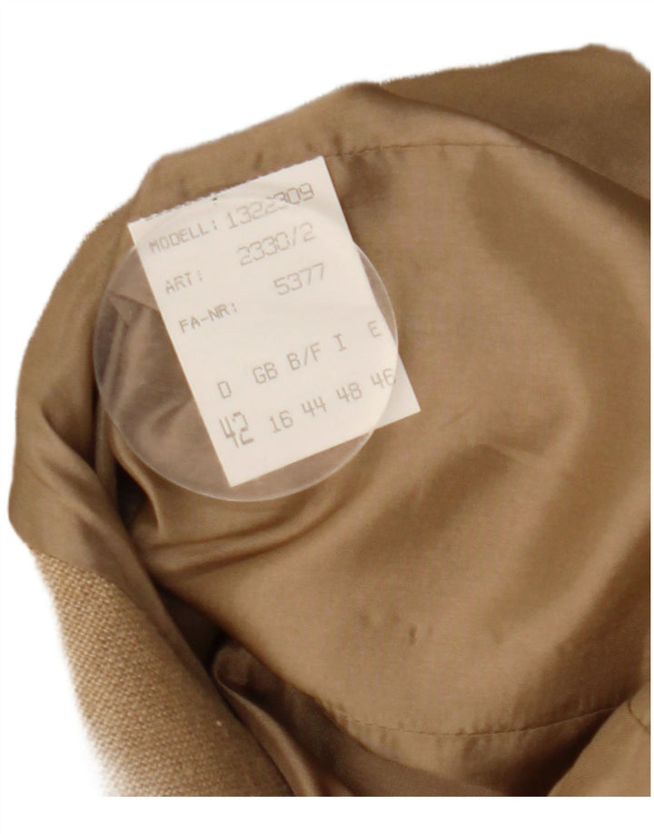 Jaqueta blazer feminina Julius Lang com 5 botões Reino Unido 16 grande linho floral bege