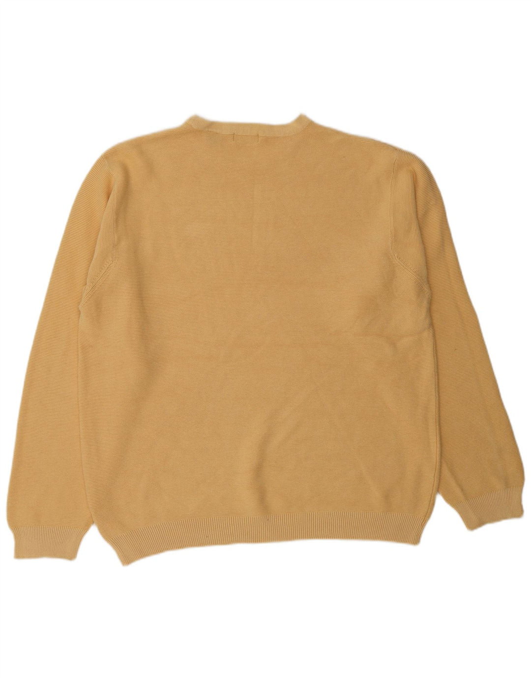 Suéter masculino IZOD com gola redonda, grande algodão amarelo