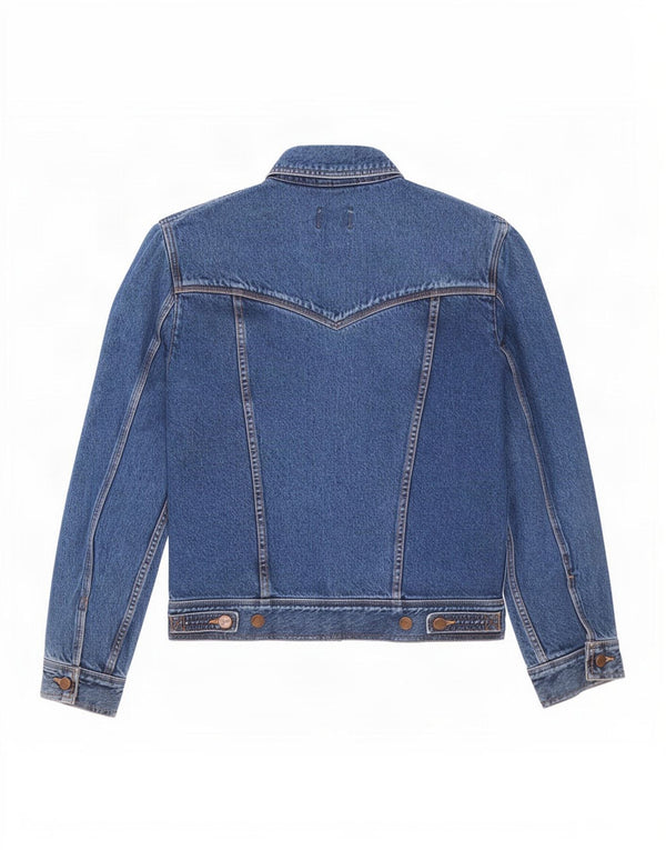 Jaqueta jeans Wrangler masculina casual ajuste Reino Unido 40 grande azul