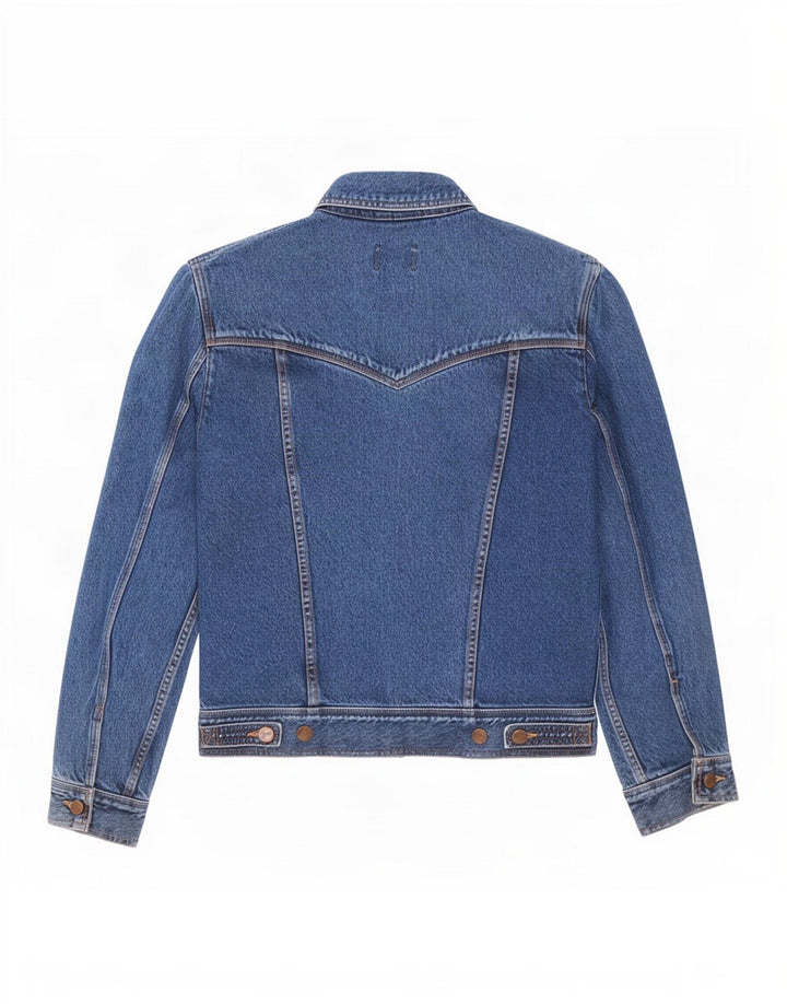 Jaqueta jeans Wrangler masculina casual ajuste Reino Unido 40 grande azul
