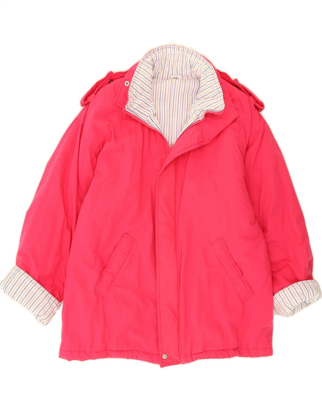 VINTAGE Womens Military Padded Jacket UK 20 2XL Pink Cotton Vintage Vintage and Second-Hand Vintage from Messina Hembry 