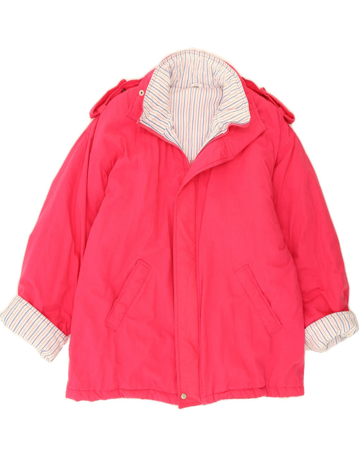 VINTAGE Womens Military Padded Jacket UK 20 2XL Pink Cotton Vintage Vintage and Second-Hand Vintage from Messina Hembry 
