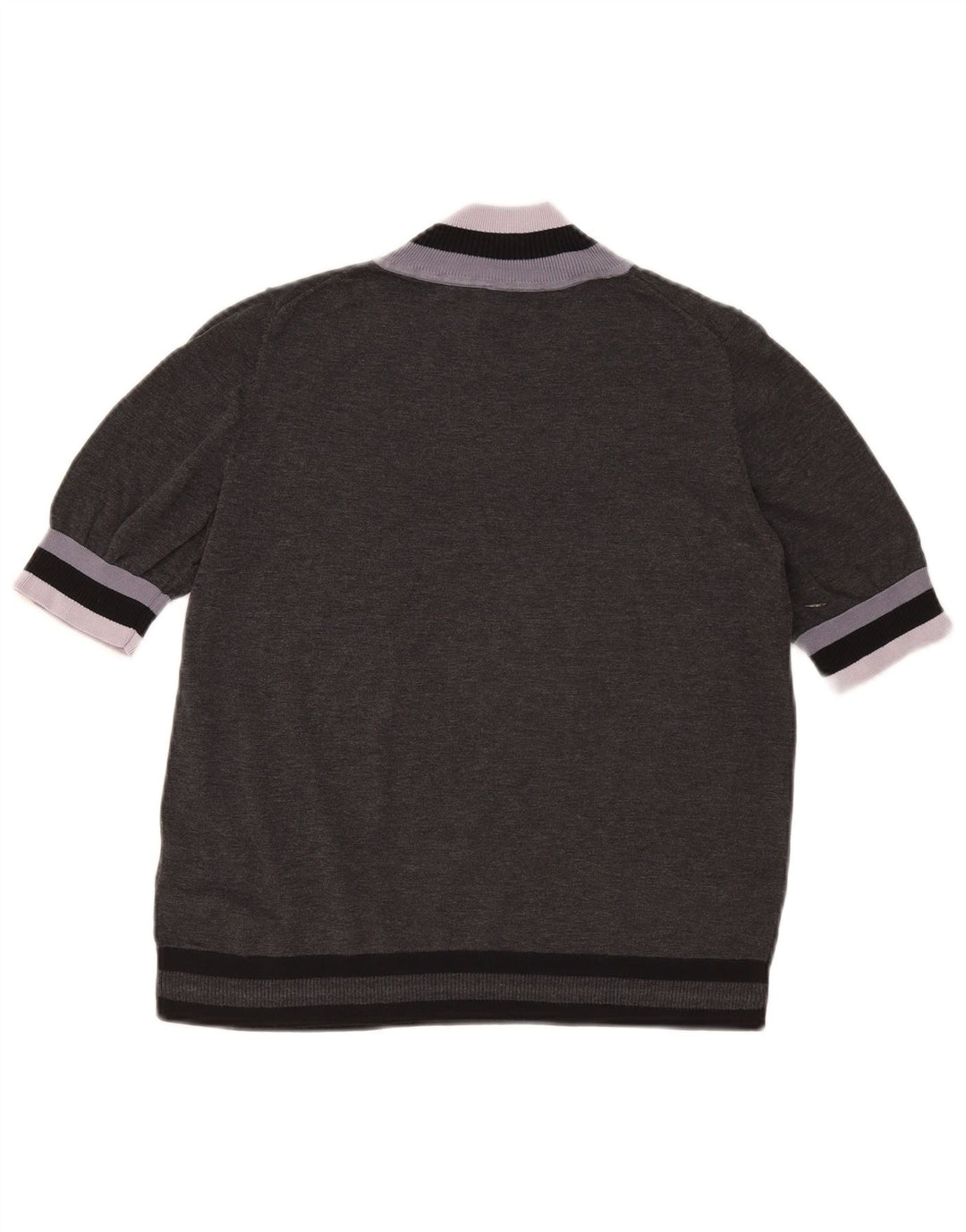 Suéter feminino Cos com gola tartaruga Reino Unido 14 bloco colorido cinza médio