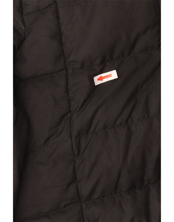 Jaqueta acolchoada com capuz feminina Nike UK 12 cinza médio