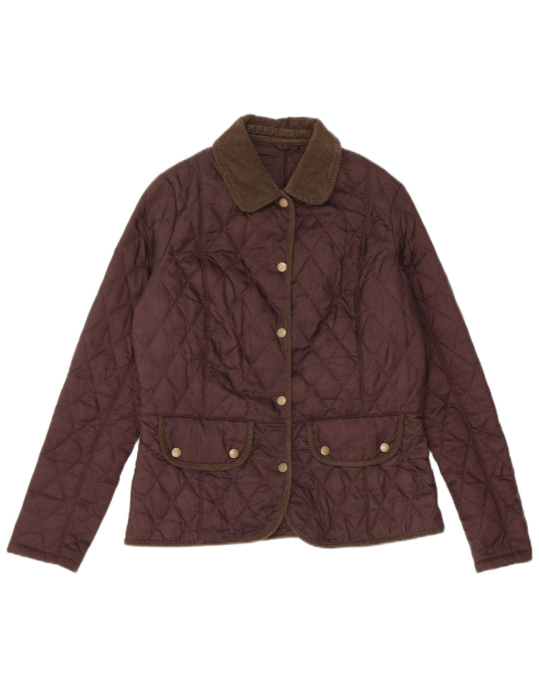 Jaqueta acolchoada feminina Barbour UK 12 poliamida marrom médio