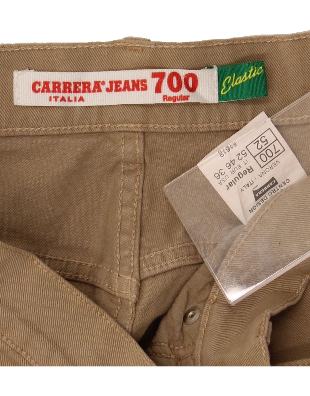 CARRERA Mens 700 Regular Straight Jeans IT 52 XL W34 L30 Brown Cotton Vintage Carrera and Second-Hand Carrera from Messina Hembry 