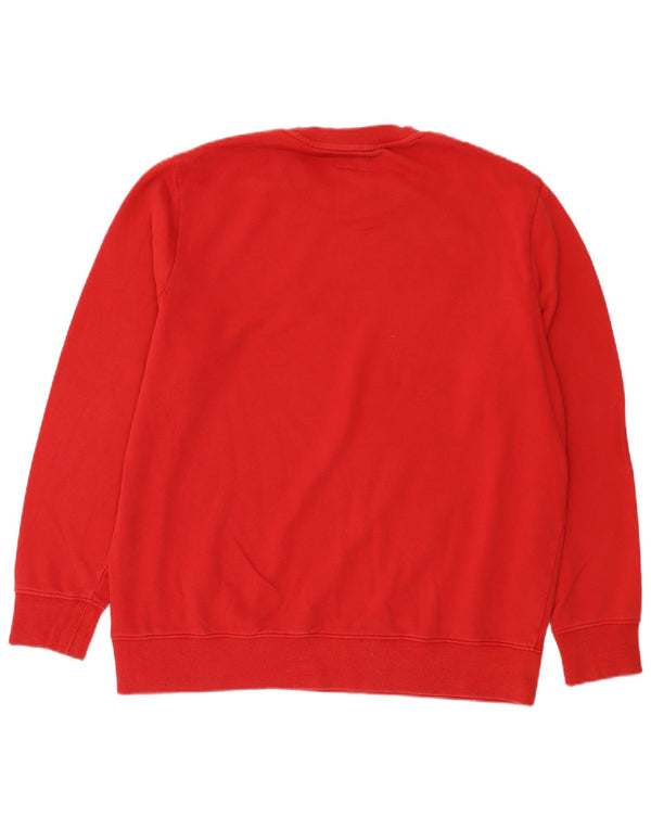 Wrangler Mens Graphic Regular Fit Moletom Jumper XL Listrado Vermelho Algodão