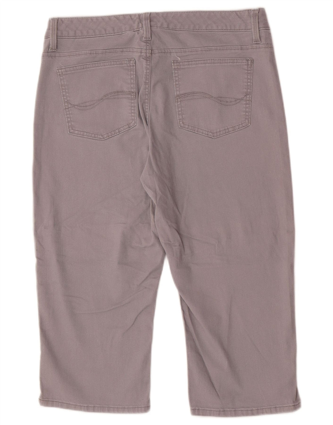 LEE Capri Jeans Feminino US 14 XL W34 L19 Algodão Cinza