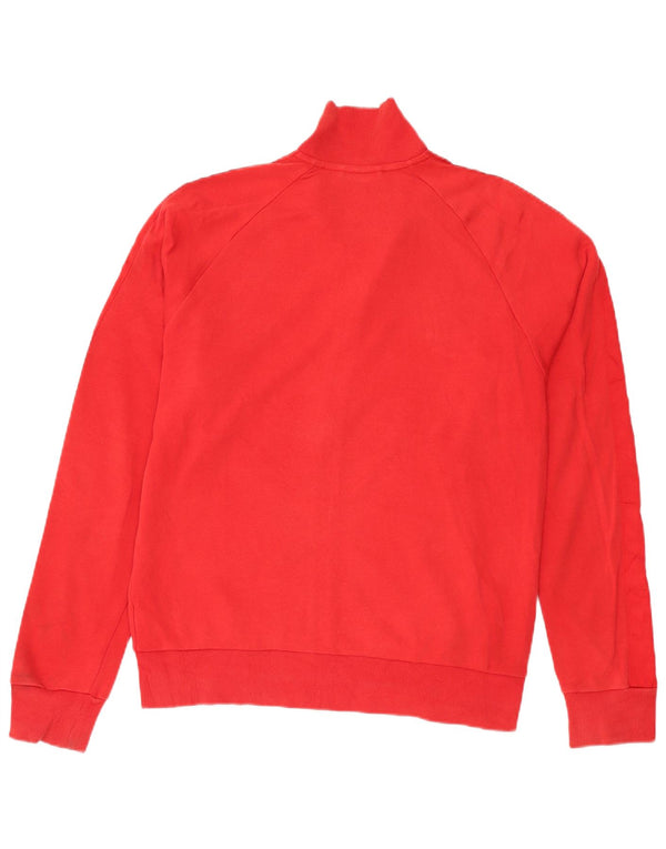 Adidas Mens Graphic Tracksuit Top Jaqueta Grande Algodão Vermelho