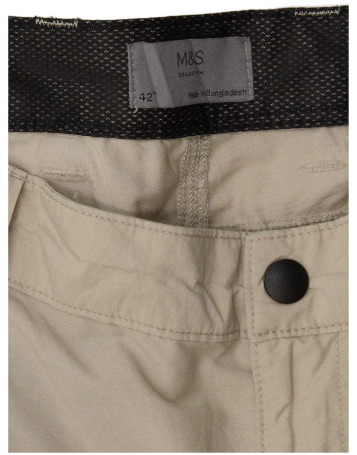 Shorts cargo masculino MARKS & SPENCER W42 2XL algodão bege